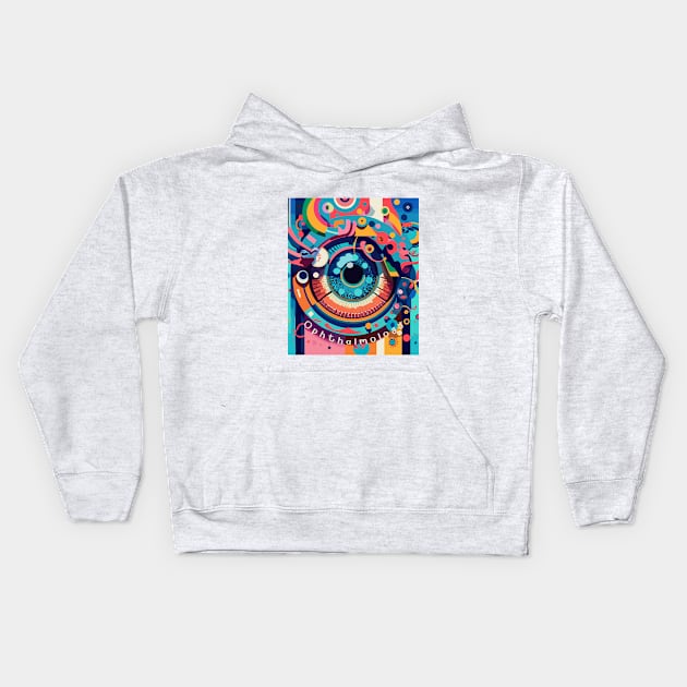 ophthalmology Eye Brafdesign Kids Hoodie by Brafdesign